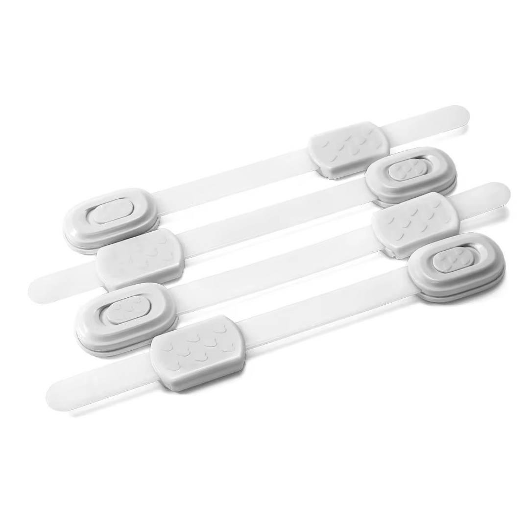 Набір універсальних захисних замків Bodasan від дітей для меблів/холодильника та ящиків 4 шт. Білий (BL11) - фото 2