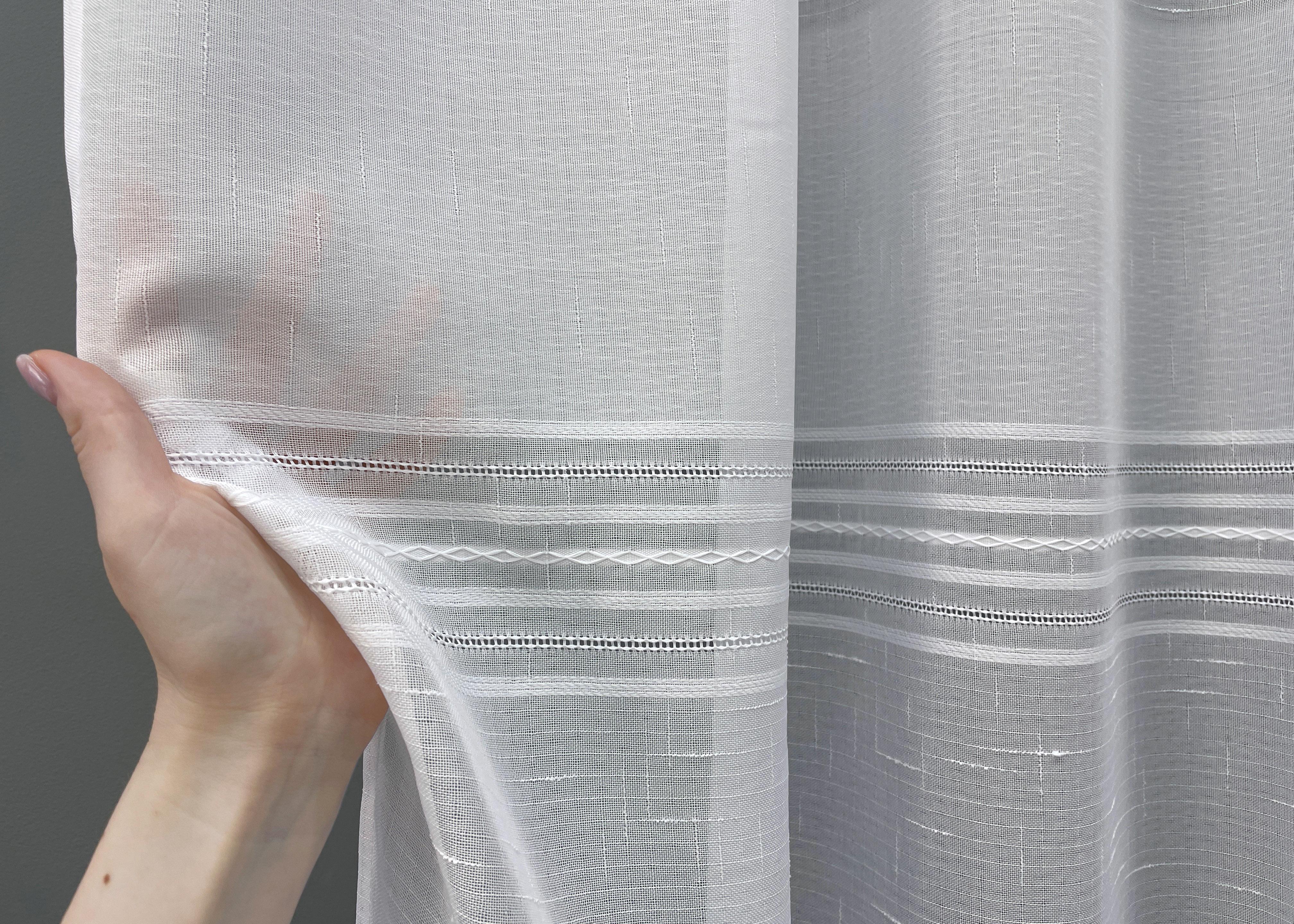 Тюль VR-Textil 1430т Мережка Льон 300х250 см Білий (42-0258) - фото 6