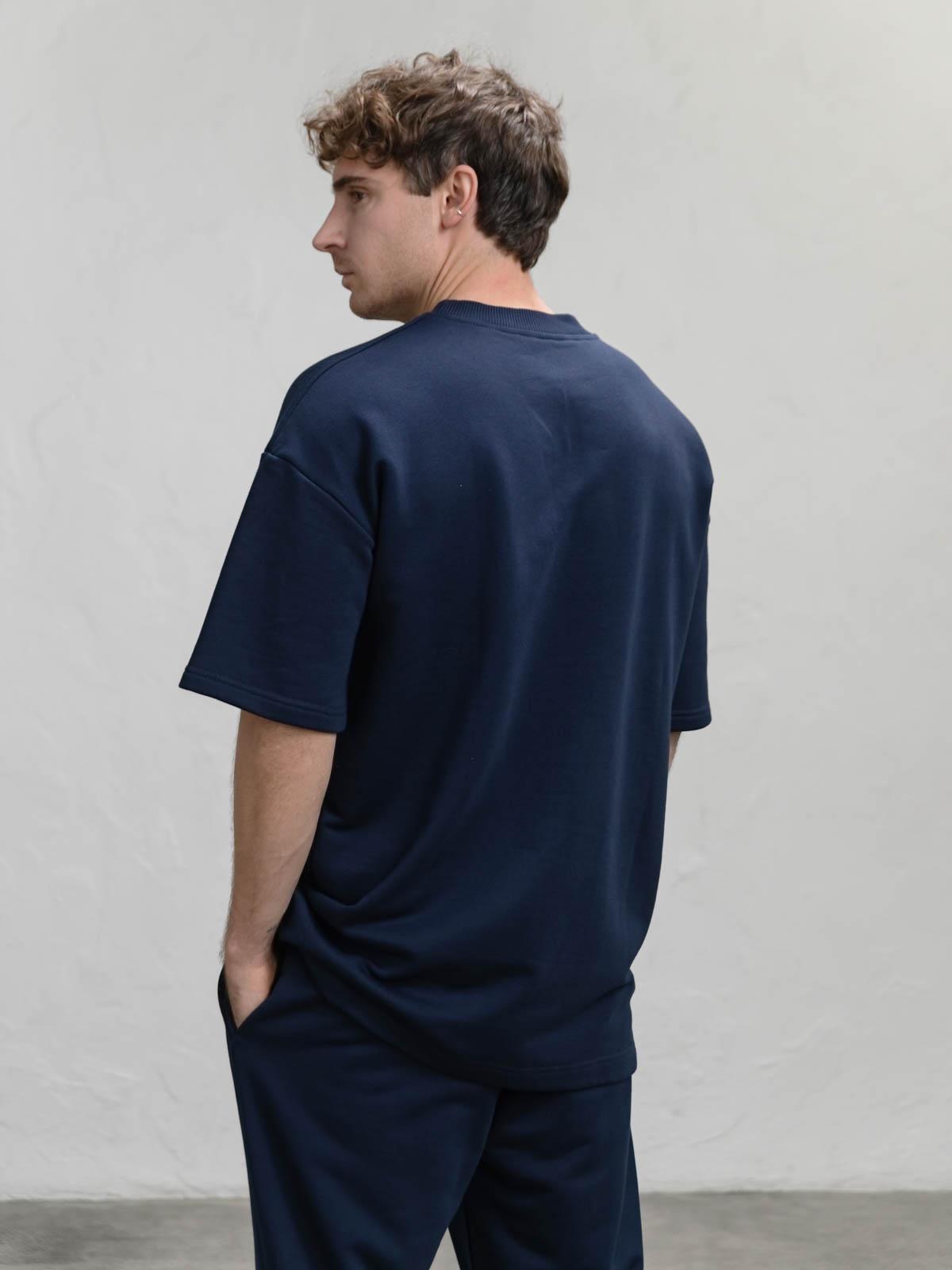 Футболка чоловіча вільна FROMUS XL/XXL Синій (1125-5) - фото 4 Футболка чоловіча вільна FROMUS XL/XXL Синій (1125-5) - фото 4