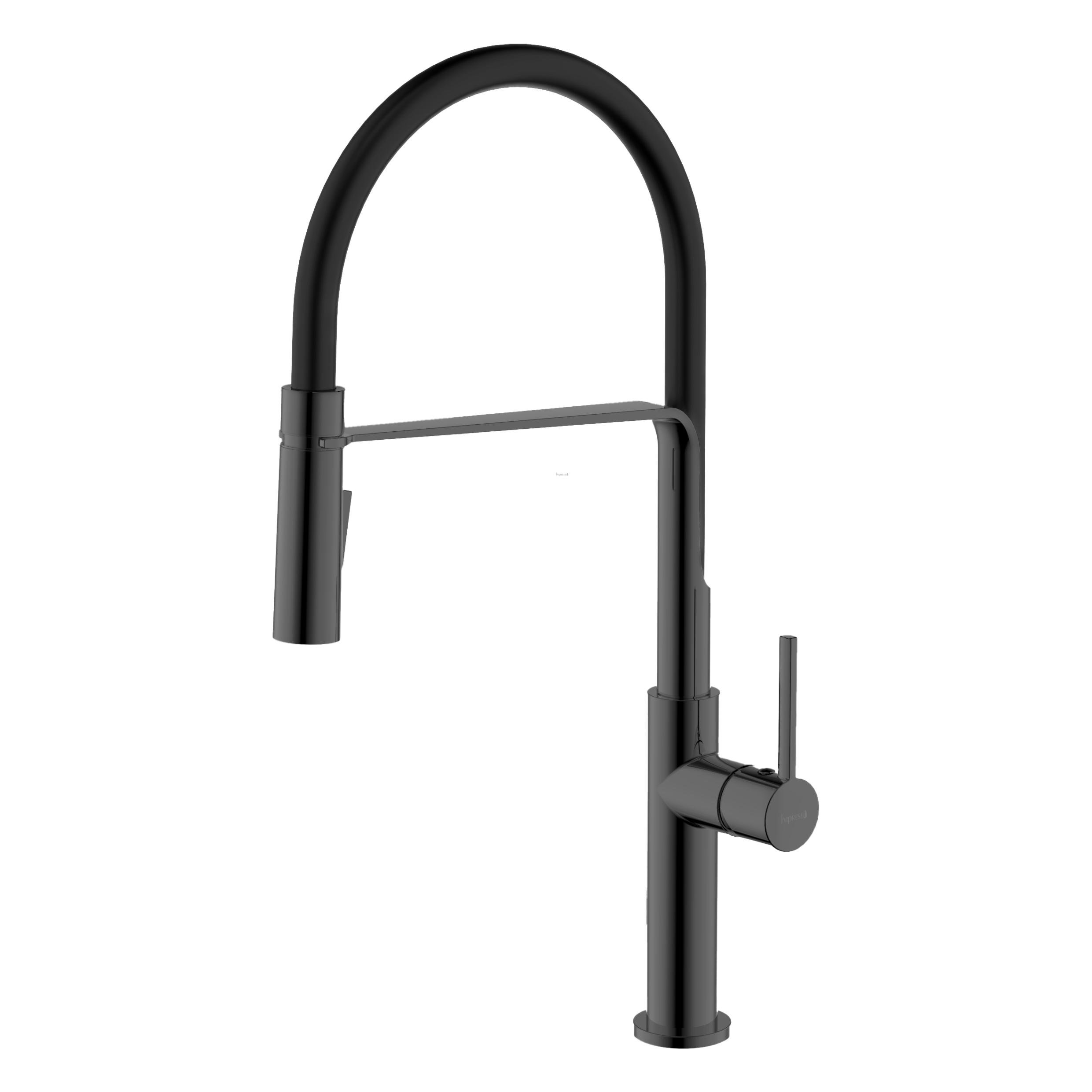 Змішувач для кухні Imprese Bоа f03401410US з гнучким виливом Чорний (253631)