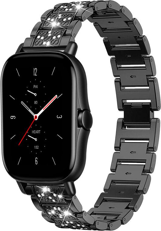 Браслет металлический Glam для Amazfit GTS 2e Black (32808-2B)