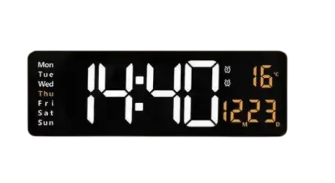 Часы электронные SM-601 настольные/настенные с таймером Оранжевый (8766) Часы электронные SM-601 настольные/настенные с таймером Оранжевый (8766)