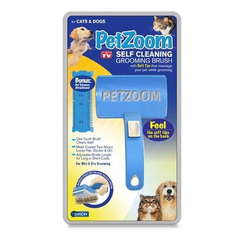 Щітка для вичісування шерсті Pet Zoom Блакитний (1000331-Blue) - фото 4