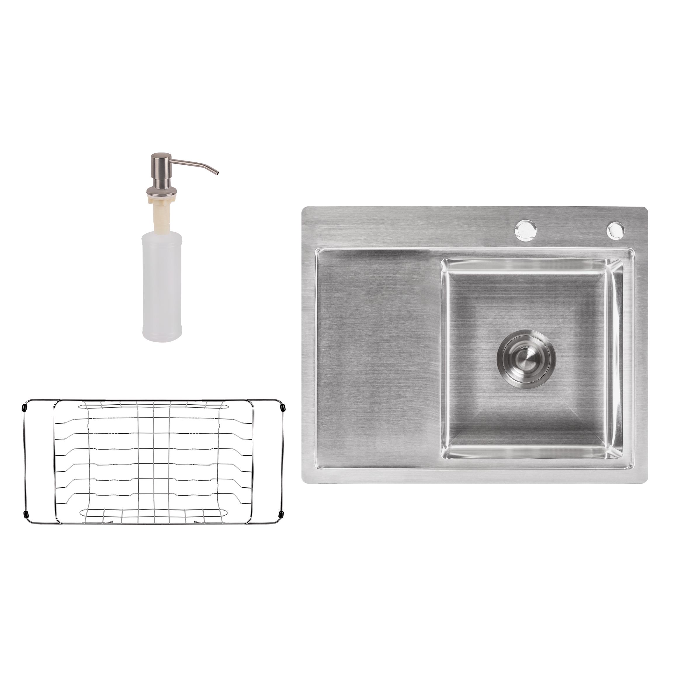 Кухонная мойка Lidz H6350R 3,0/0,8 мм Brush (LIDZH6350RBRU3008)