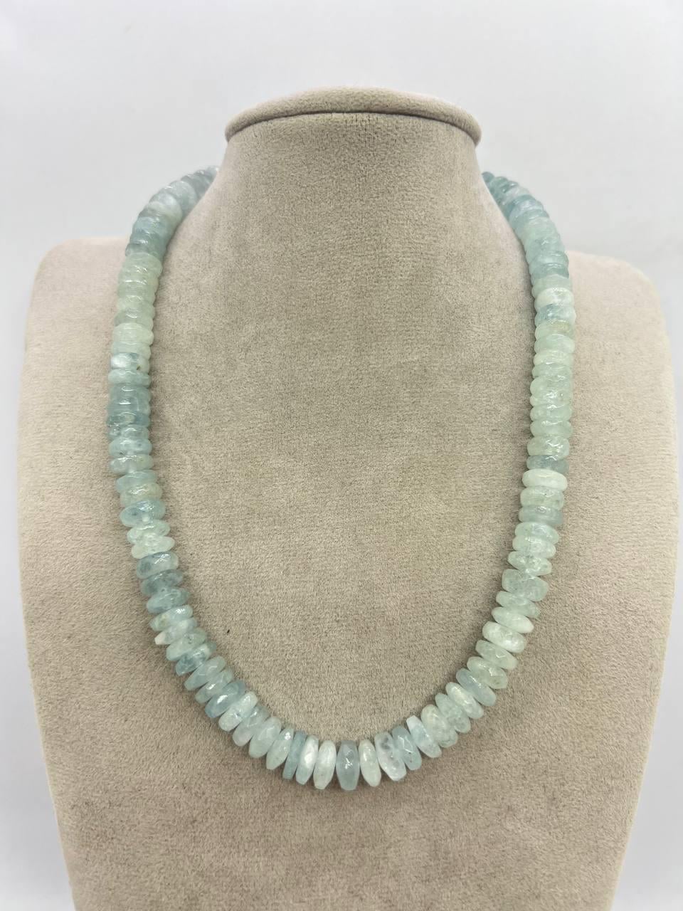 Бусы аквамарин 9х4 мм 40 см Голубой (11586)