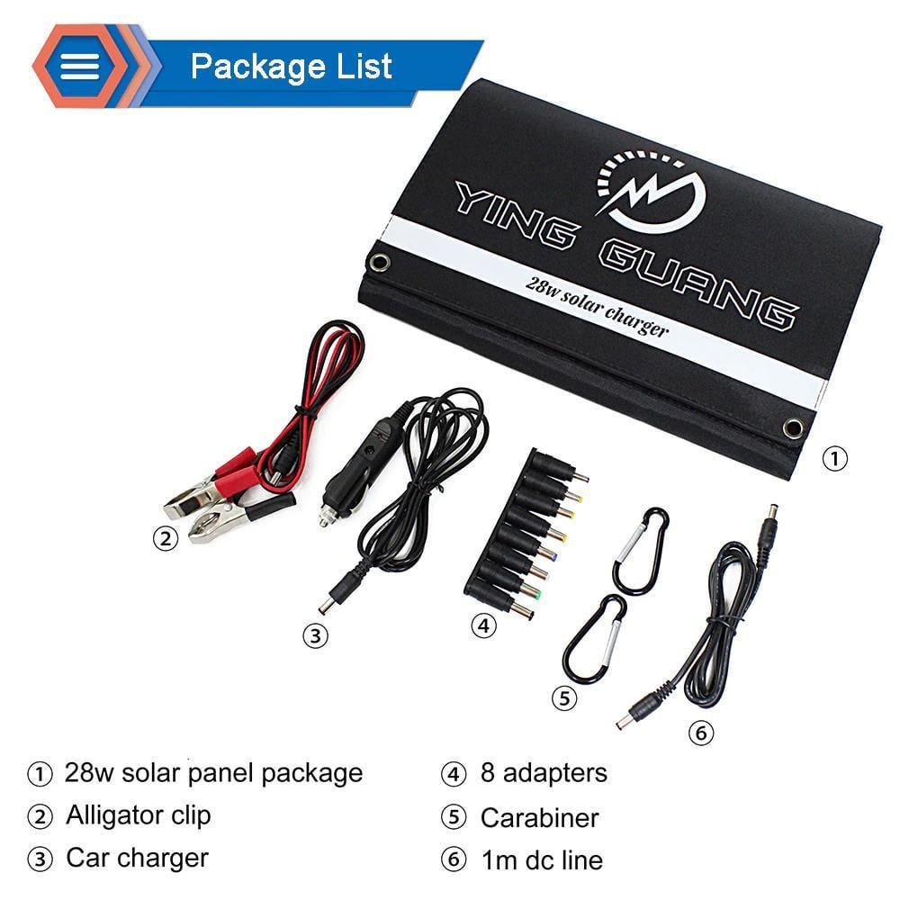 Солнечная батарея складная для ноутбука 28 Вт - фото 2 Солнечная батарея складная для ноутбука 28 Вт - фото 2