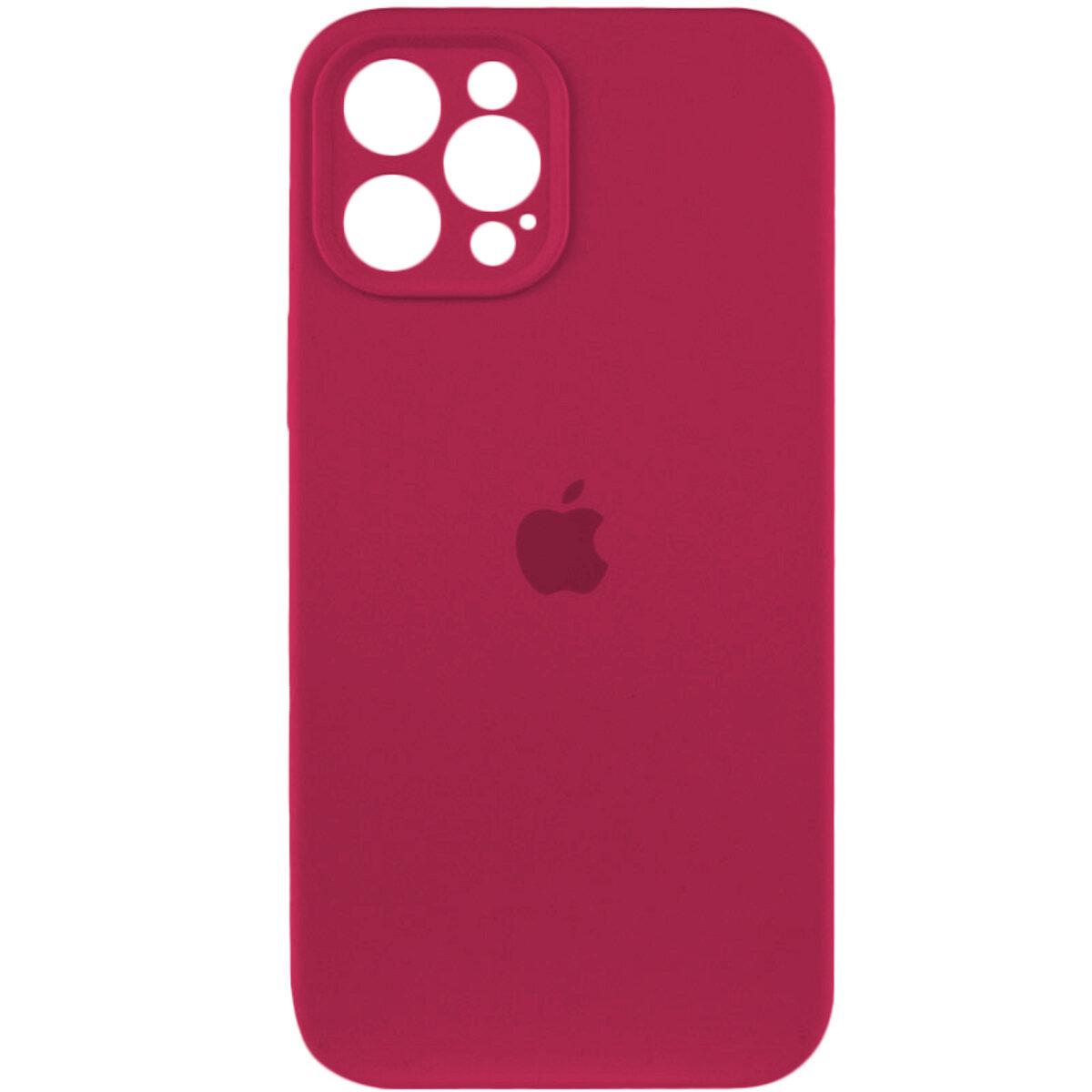 Противоударный чехол для Apple iPhone 12 Pro Silicone Full Case AA Camera Protect / Maroon