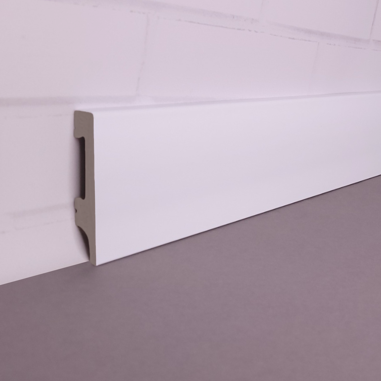 Плинтус дюрополимерный 80х15х2500 мм Белый (8015P-5004-3)