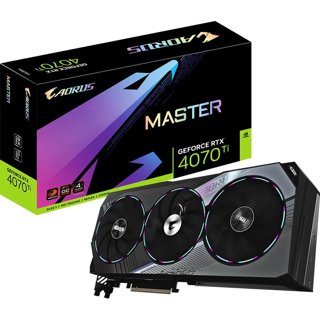 Відеокарта Gigabyte Aorus GeForce RTX 4070 Ti Master 12G (GV-N407TAORUS M-12GD) - фото 1