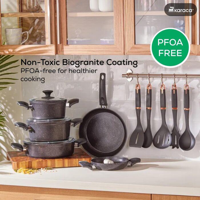 Набор посуды Karaca Biogranite BlackGold из 13 предметов (TJV1NXRB0B) - фото 5 Набор посуды Karaca Biogranite BlackGold из 13 предметов (TJV1NXRB0B) - фото 5