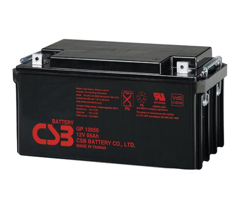 Аккумулятор CSB GP12650 12V 65 Ah для ИБП устройства 350х166х174 мм 20,5 кг (1558)