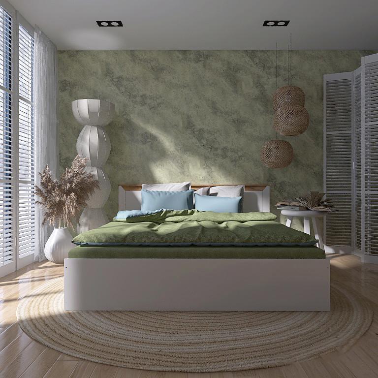 Ліжко двоспальне Еверест Нордік-1600 суцільний щит ДСП Дуб крафт золотий/Білий (е-20652) Ліжко двоспальне Еверест Нордік-1600 суцільний щит ДСП Дуб крафт золотий/Білий (е-20652)