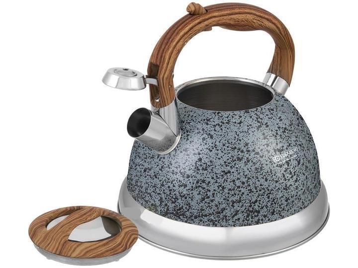 Чайник зі свистком для індукційної плити Edenberg EB-1986 мармурове покриття 3 л Сірий (2530556643)