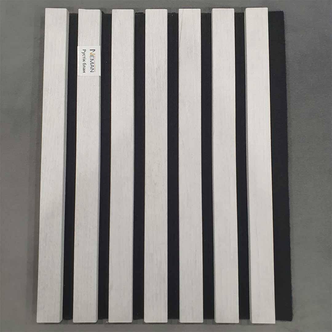 Панель стеновая акустическая реечная Neman 2780х300 мм Рустик блан Панель стеновая акустическая реечная Neman 2780х300 мм Рустик блан