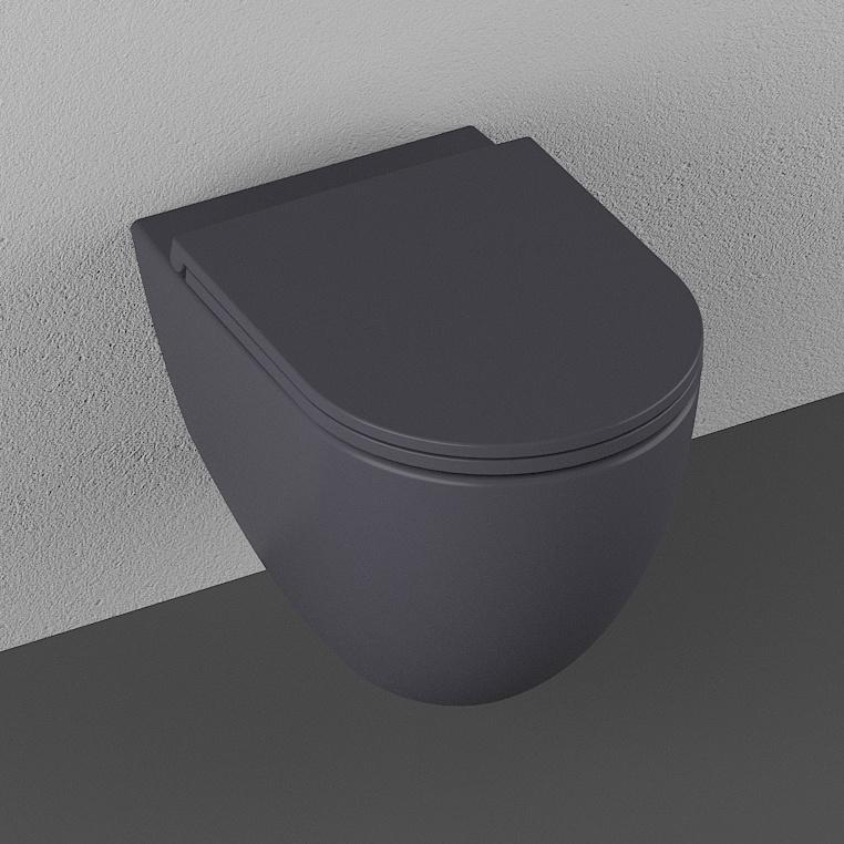 Унитаз Isvea Infinity без ободка подвесной Антрацит (10NF02001)