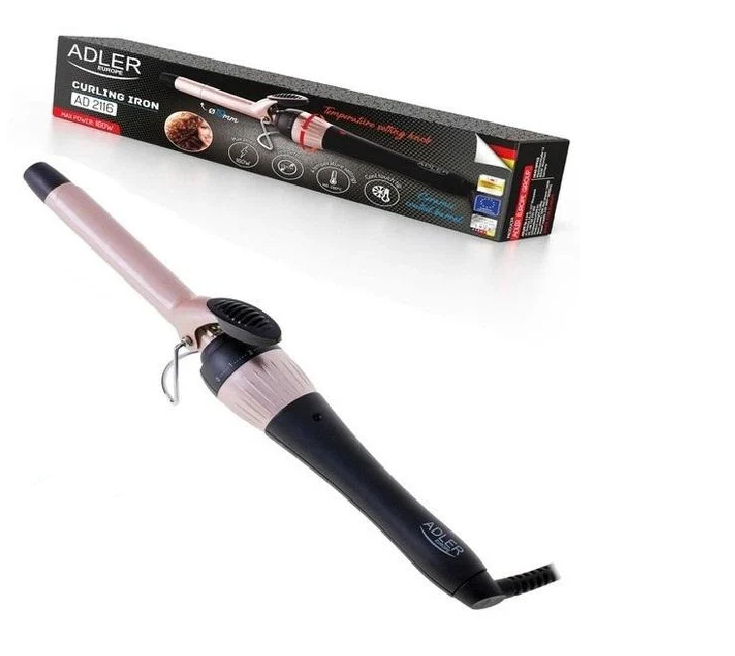 Плойка для локонів Adler AD 2116 з терморегулятором 160 Вт 19 мм