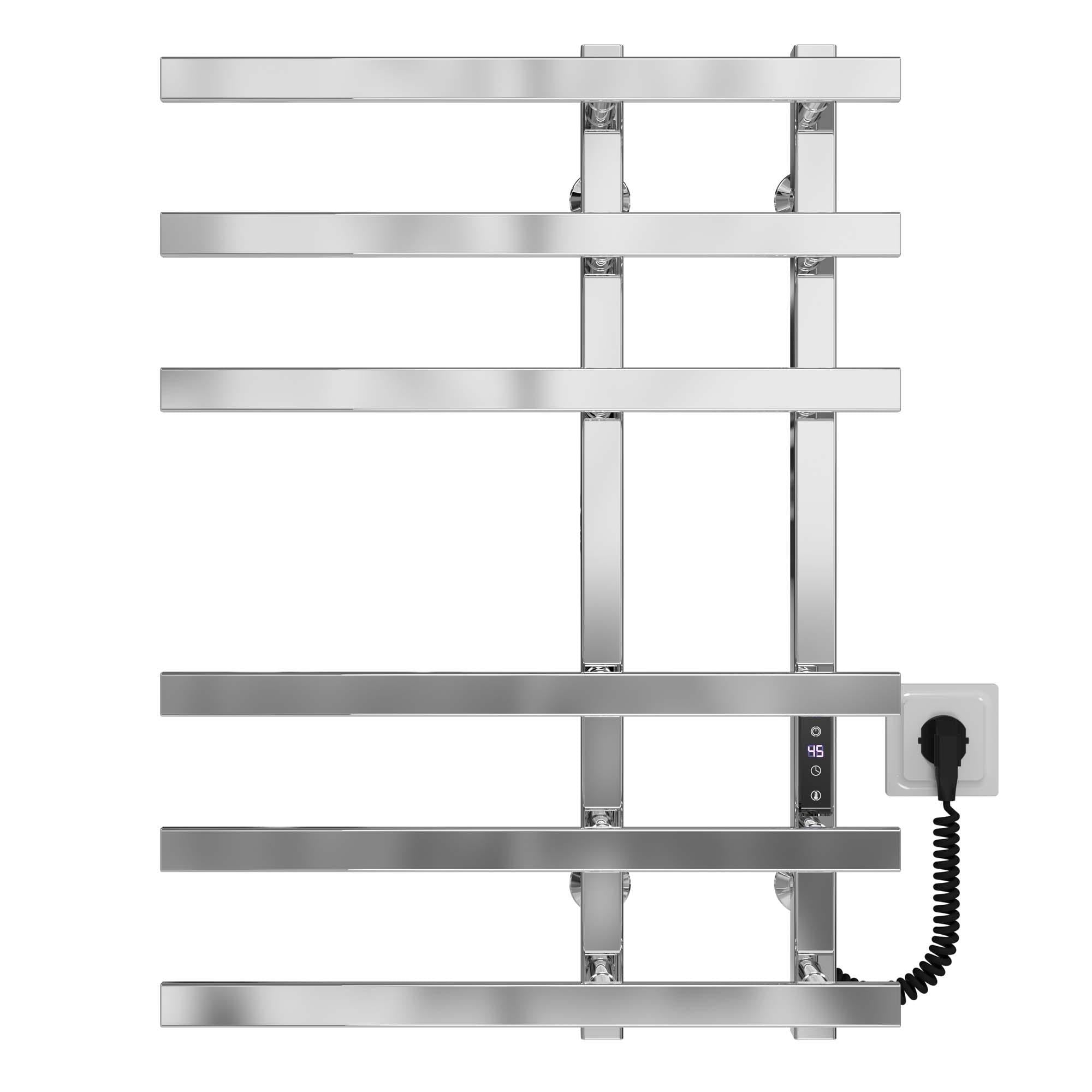 Рушникосушарка електрична Deffi Atena П6 JD04 праве підключення нержавіюча сталь 150х700 мм Хром (A.AT.70.15.6.E.C.R.2)