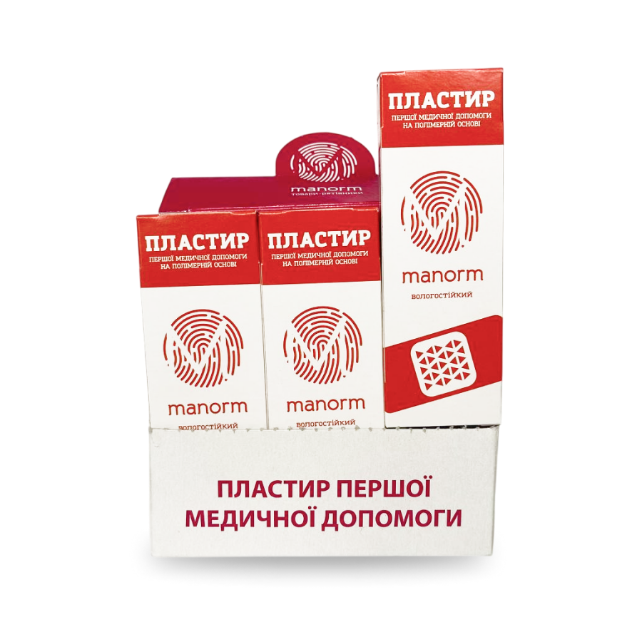 Набор пластырей Manorm на полимерной основе 15 упаковок по 10 шт. 19х72 мм