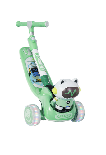 Самокат трехколесный 60х25х77 см Зеленый (Ak-FD-18/2)