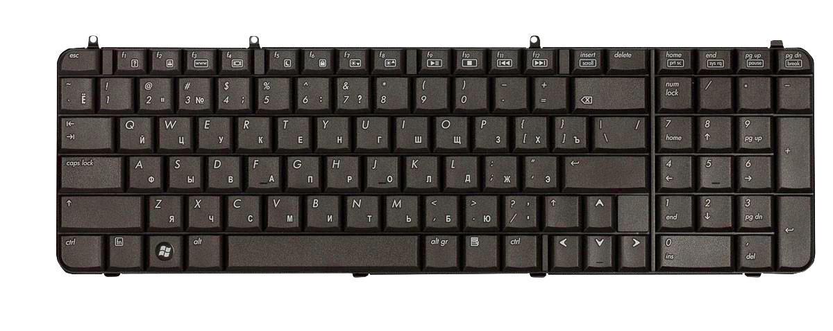Клавиатура для ноутбука HP Pavilion DV9000 Black Frame Black Клавиатура для ноутбука HP Pavilion DV9000 Black Frame Black