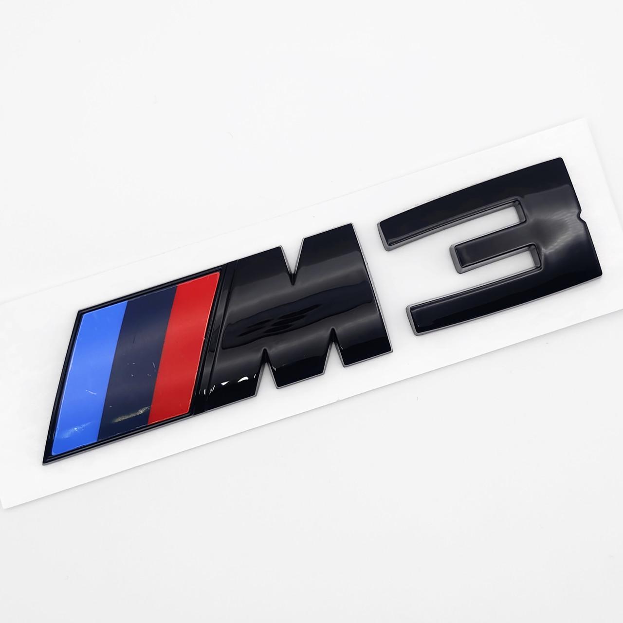 Эмблема надпись M3 BMW 11,5х2,7 см ABS Черный глянцевый (3037989558)