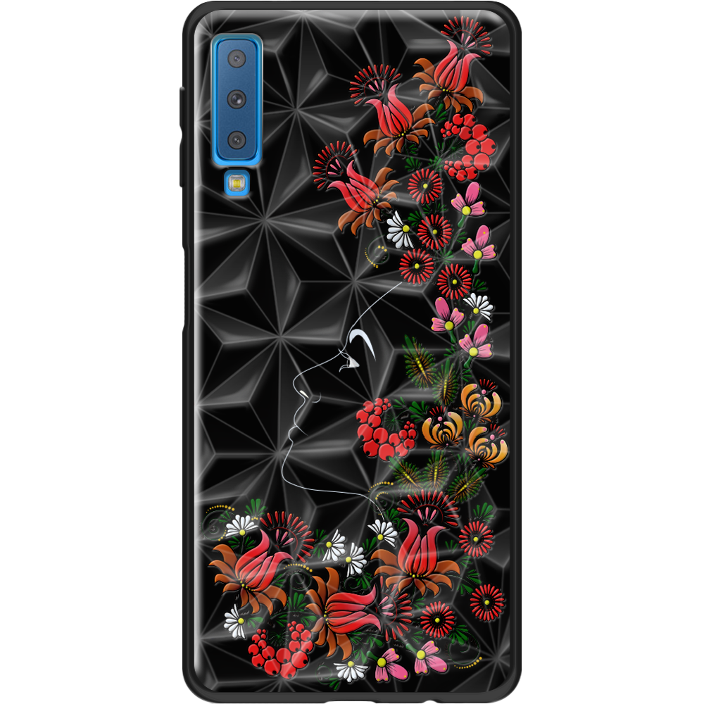 Чехол Boxface Samsung A750 Galaxy A7 2018 3D Ukrainian Muse Черный силикон с призмой (35481-bk64-37864)