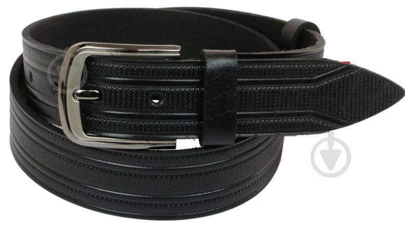 Шкіряний ремінь Skipper 110-130 x 4 см Чорний (1063-40)