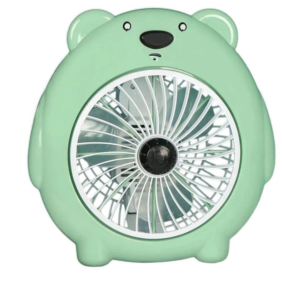 Вентилятор настільний міні від мережі Зелений (177) Вентилятор настільний міні від мережі Зелений (177)