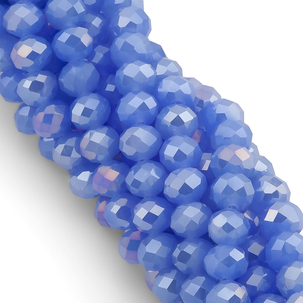 Намистини Swarovski АВ огранювання рондель 3,5х3 мм 34 см 124 шт. Синій (БС3090а64)