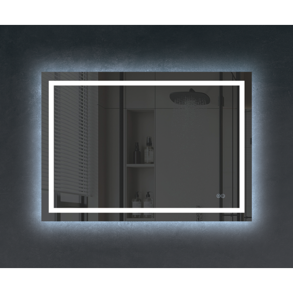 Зеркало настенное прямоугольное для ванной комнаты Insana 335 с LED-подсветкой 70х90 см (А0054900)