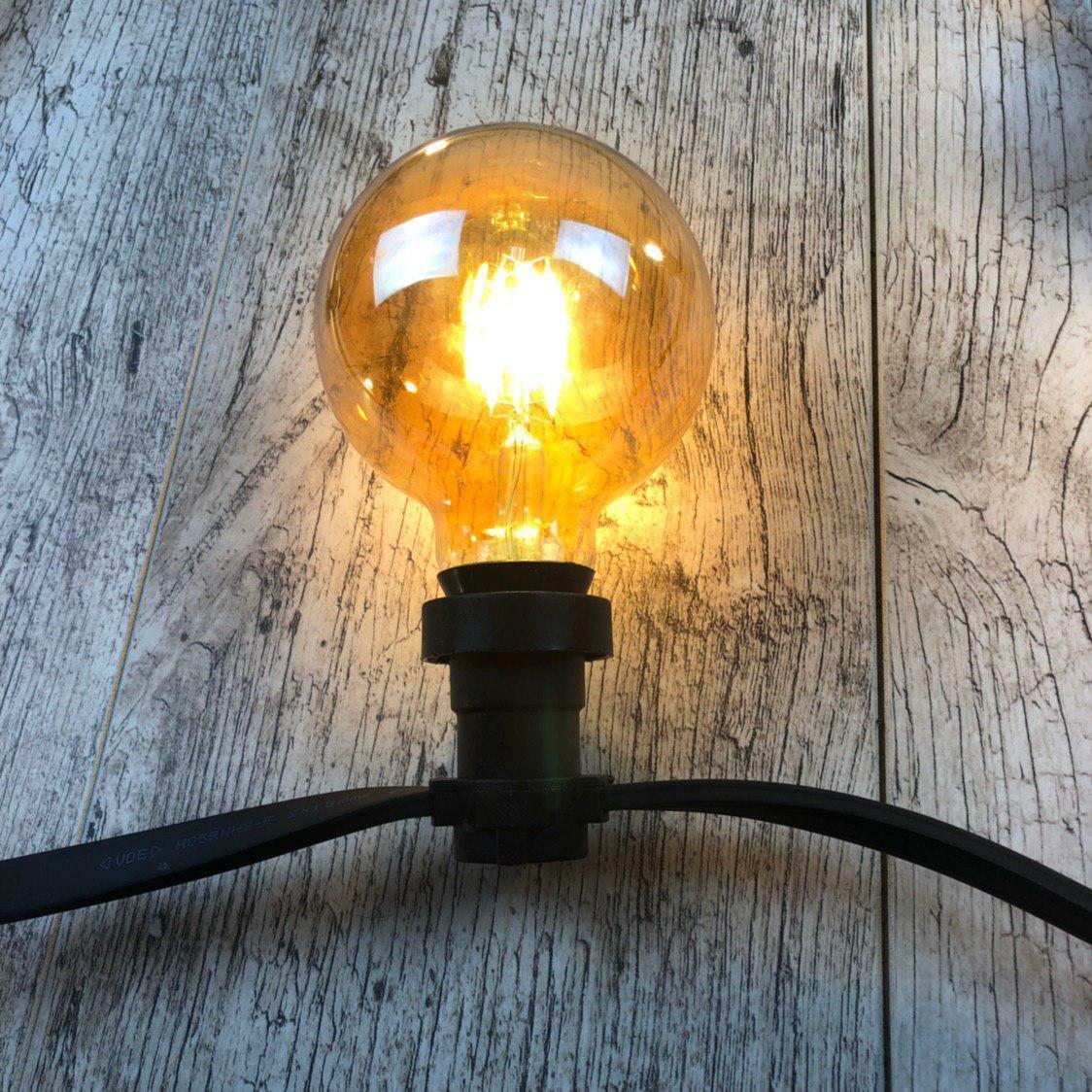 Ретро гірлянда вулична Alphatrade Premium Belt light IP65 11 м 30 патронов (120083) - фото 2