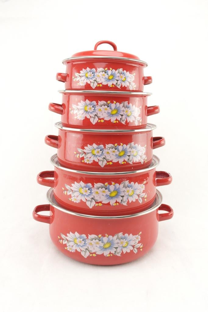 Набір каструль A-Plus 0962 емаль 5 шт. (DR001153)