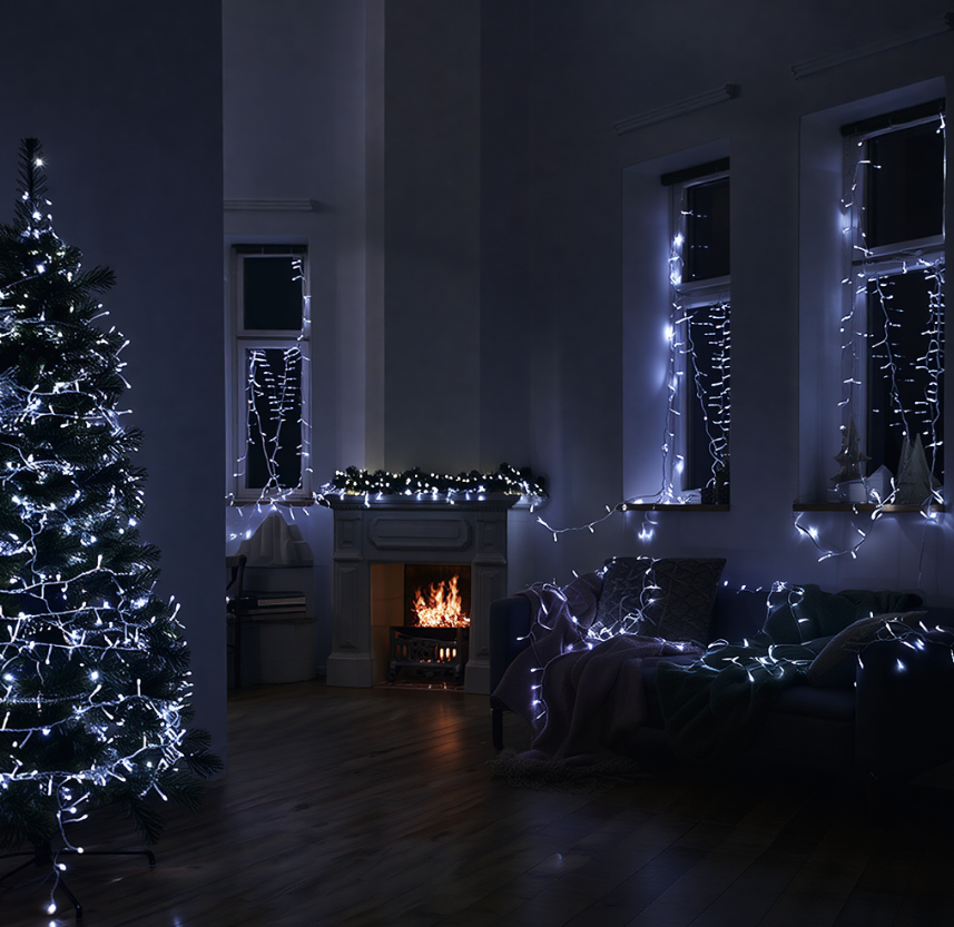 Гірлянда нитка вулична 300 LED 30 м від мережі біла нитка Білий - фото 3 Гірлянда нитка вулична 300 LED 30 м від мережі біла нитка Білий - фото 3