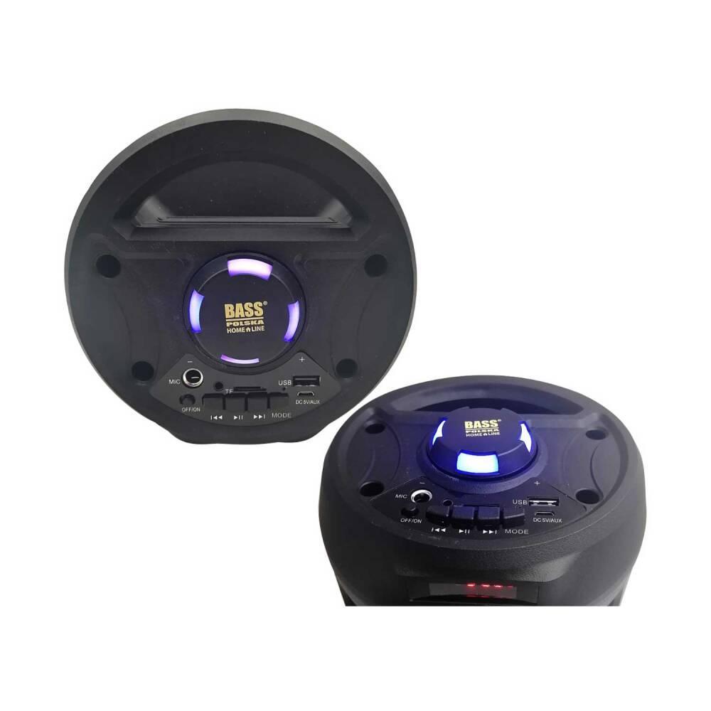 Колонка портативная Bass Polska homeline bluetooth с led подсветкой - фото 5