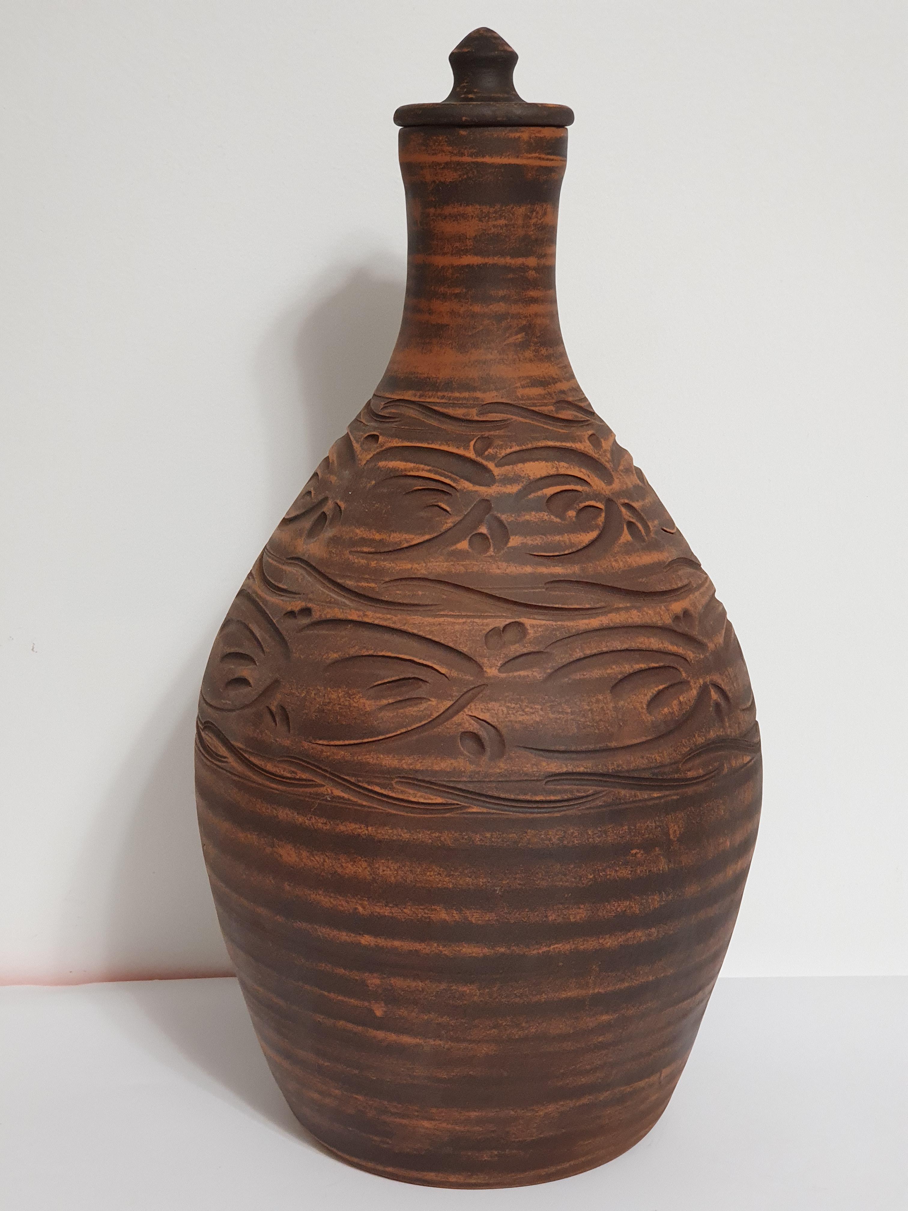 Штоф из красной глины (3905)