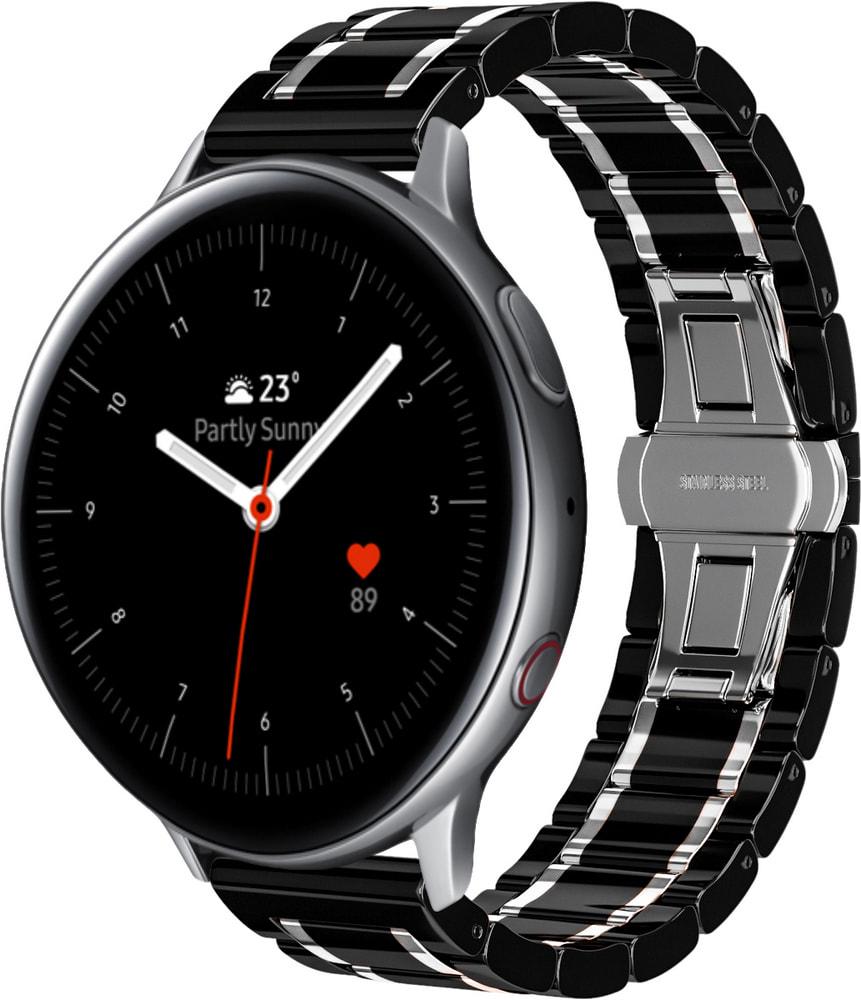 Ремешок керамический Ceramo для Galaxy Watch Active 2 40/44 мм Black/White (28730-1E)