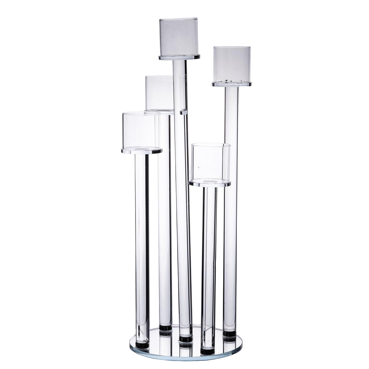 Свічник скляний на 5 свічок h 56,5 см (HP-4-16) - фото 1 Свічник скляний на 5 свічок h 56,5 см (HP-4-16) - фото 1