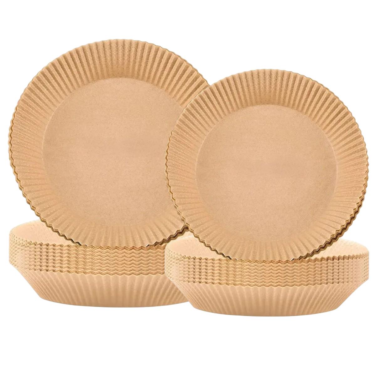 Набір пергаментних форм для аерогрилю та мультипечі Kraft круглі 100 шт. 16х4,5/20х4,5 см