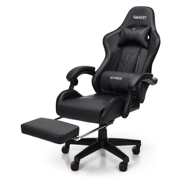 Крісло геймерське з підставкою для ніг Hanert G-Force Black - фото 3 Крісло геймерське з підставкою для ніг Hanert G-Force Black - фото 3