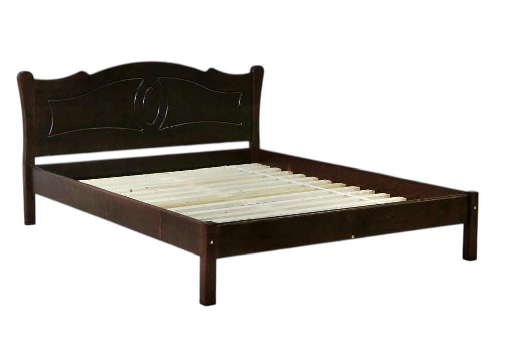 Кровать двуспальная деревянная Скиф Л-218 180х200 см Орех (27071272)