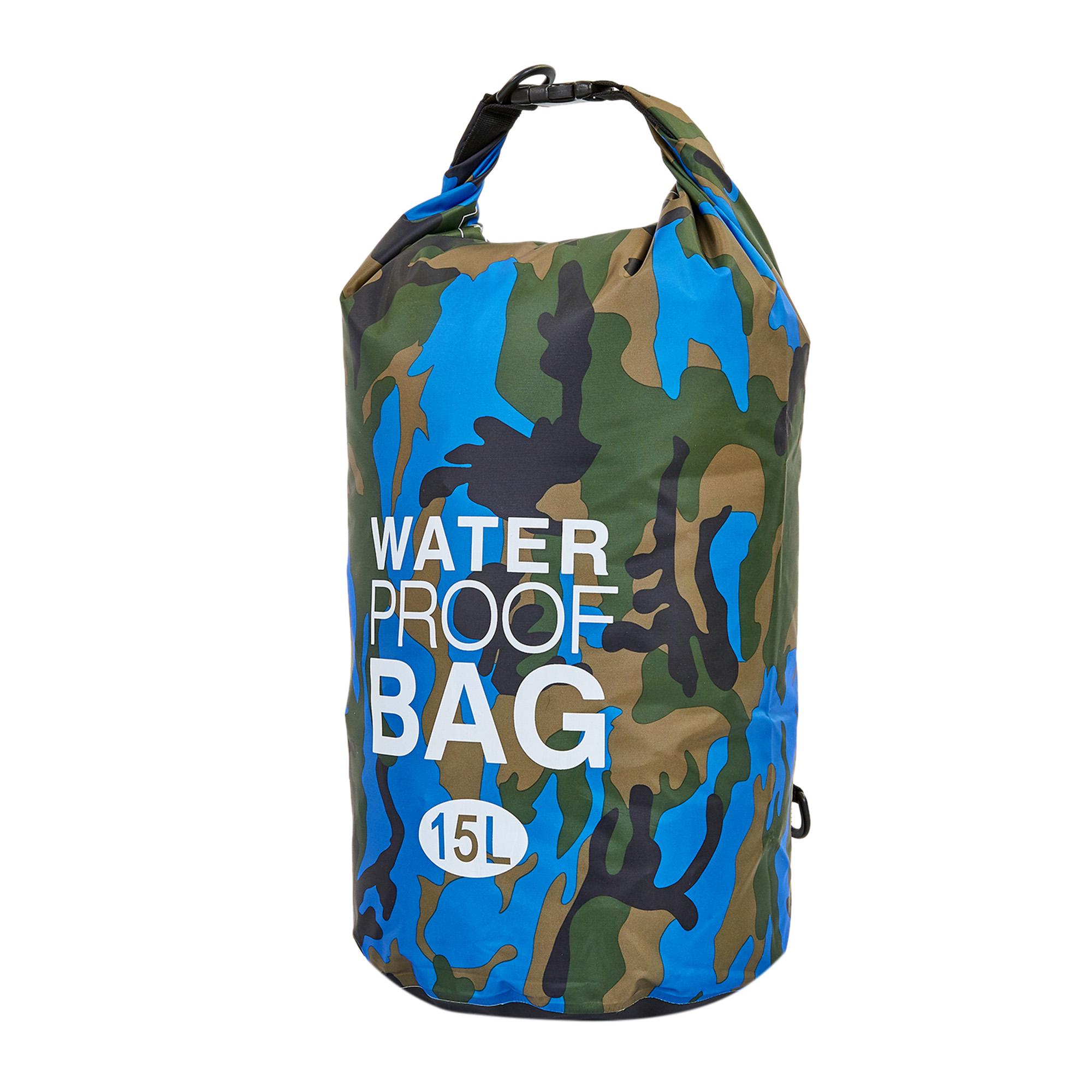 Водонепроникний гермомішок SP-Sport Waterproof Bag TY-6878-15 15 л Мілітарі/Синій (NA001429)