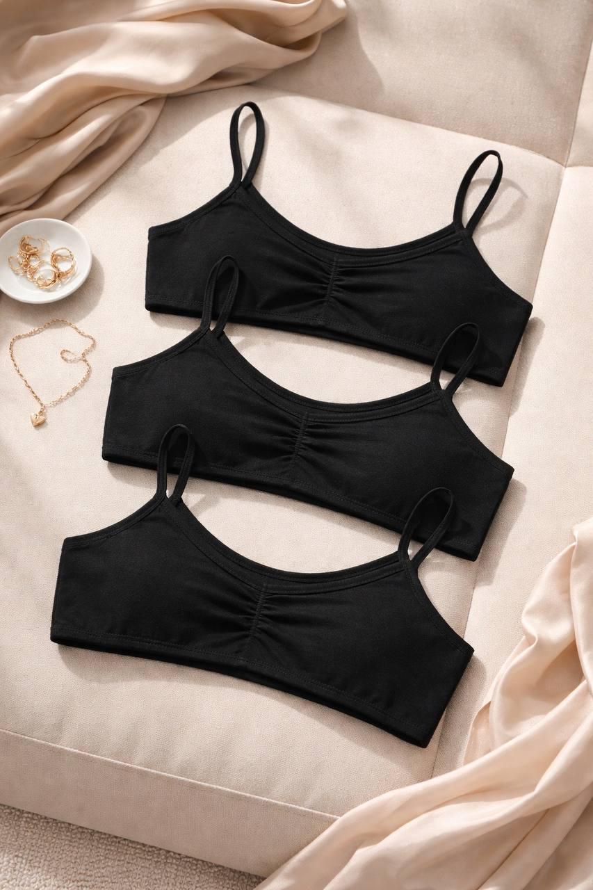 Набір топів для дівчинки BAYKAR р. 7 164-170 см 13-14 років 3 шт. Чорний (4407-02)