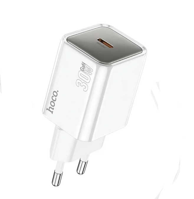 Зарядное устройство Hoco сетевой GaN PD3 0W Type-C/кабель Type-C Белый (N47)
