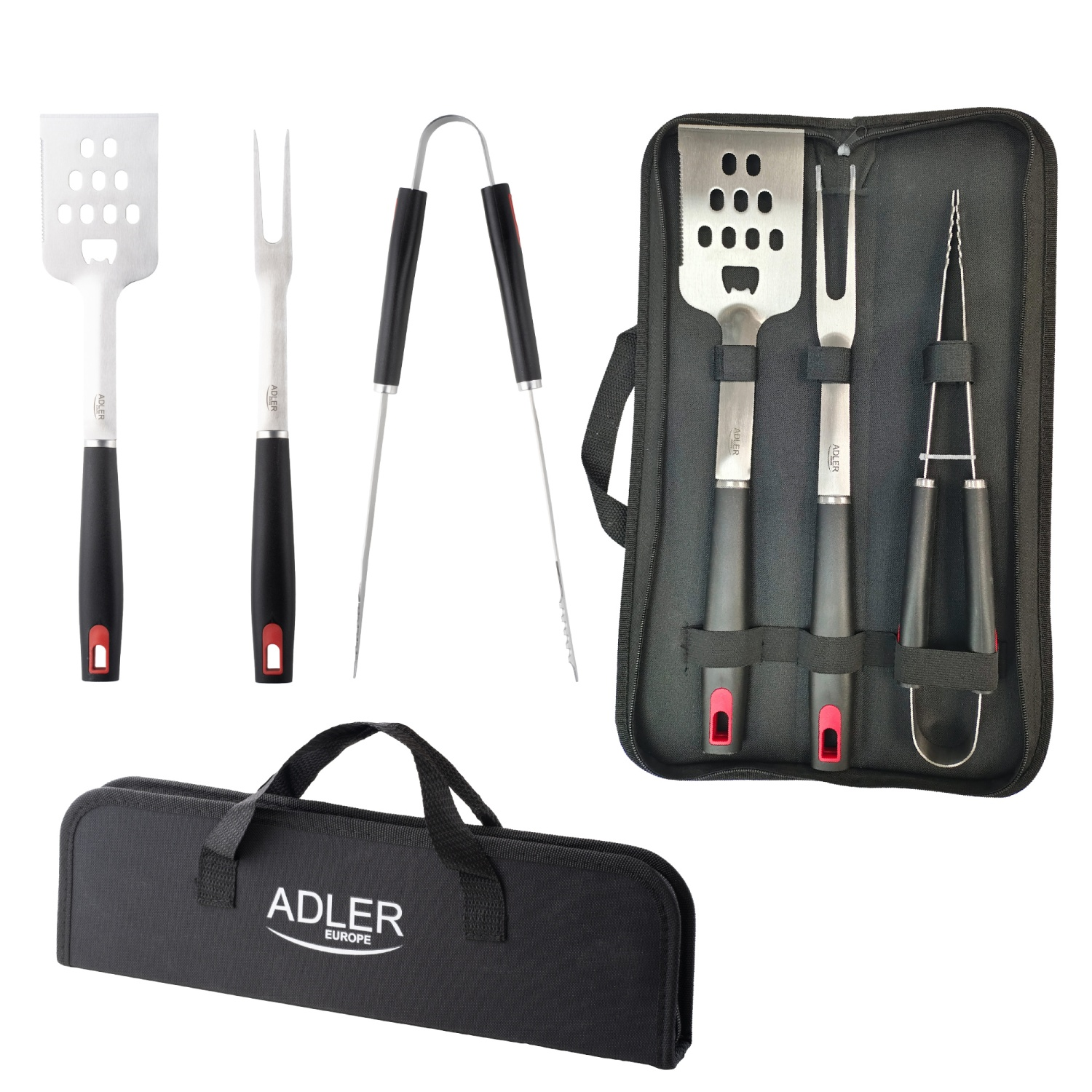 Набір приборів для гриля барбекю Adler AD 6727 нержавіюча сталь у футлярі (03977) - фото 16 Набір приборів для гриля барбекю Adler AD 6727 нержавіюча сталь у футлярі (03977) - фото 16