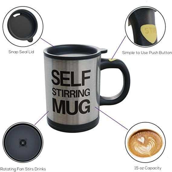 Кружка-мешалка Self Stirring Mug 350 мл (17945094) - фото 3