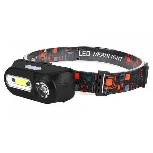 Фонарь налобный Bailong KX-1804A Double Light с сенсором и USB-зарядкой (6985) Фонарь налобный Bailong KX-1804A Double Light с сенсором и USB-зарядкой (6985)