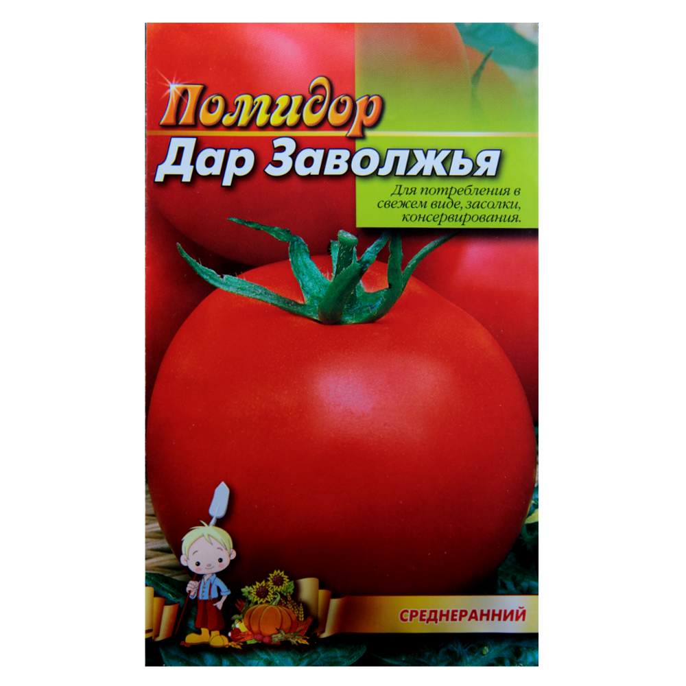 Семена томата Дар Заволжья красный среднеранний 2 г (22872)