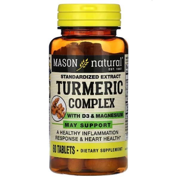 Куркума Mason Natural Turmeric Complex With Vitamin D3 & Magnesium 60 таб. (000021437)
