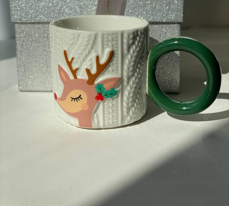 Кружка Olens Новорічне кільце керамічна 260 мл Білий (8030-294) - фото 1 Кружка Olens Новорічне кільце керамічна 260 мл Білий (8030-294) - фото 1