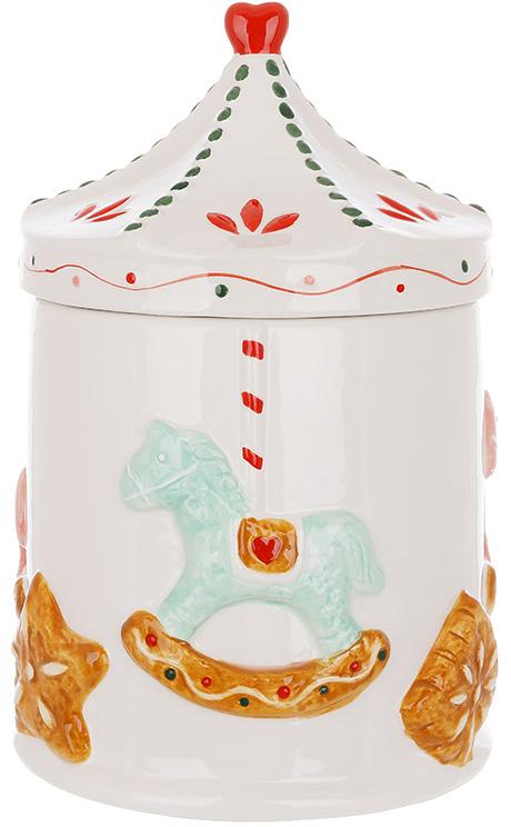 Банка для солодощів керамічна Прянична карусель 1500 мл